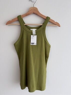 H&M Olive Green Rib Tank Top
